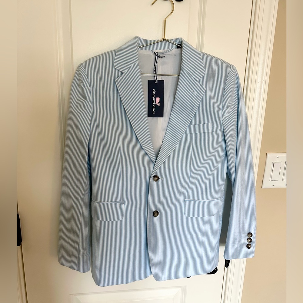 Vineyard Vines Boys 16 Seersucker Blazer NWT